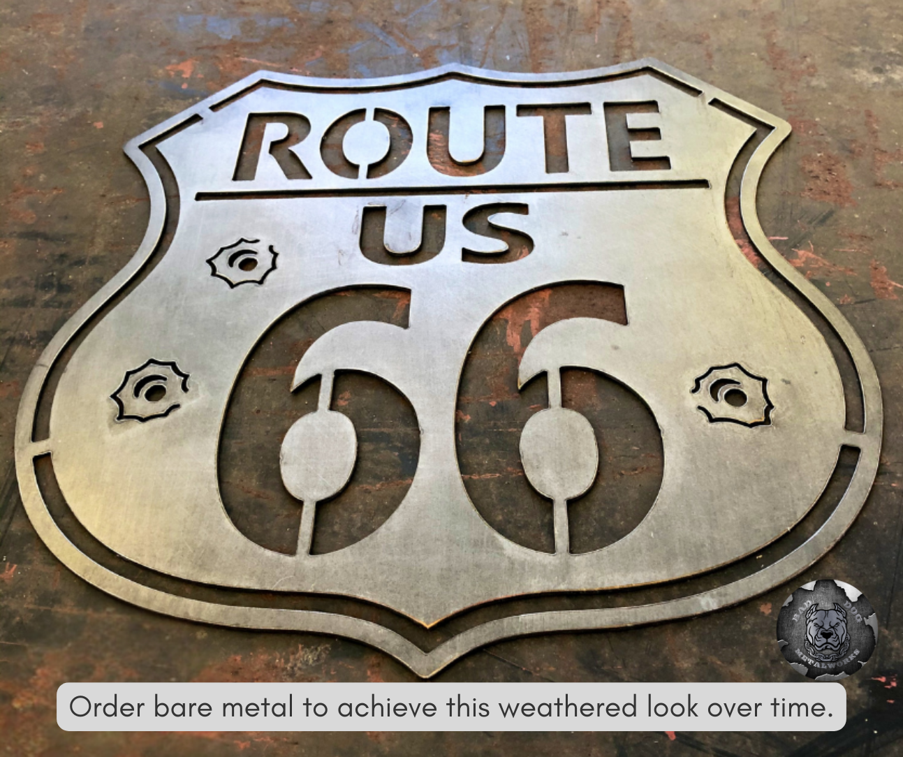 Route 66 Interstate Sign (Bullet Ridden)
