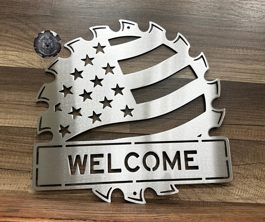 Patriotic Saw Monogram