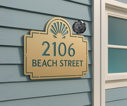 Seashell Address Plaque