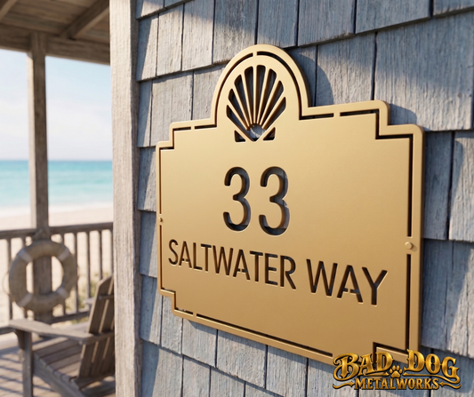 Seashell Address Plaque