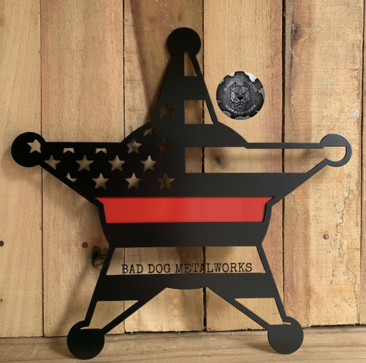 Sheriff Star Badge Flag