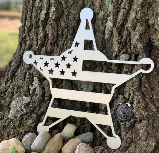 Sheriff Star Badge Flag