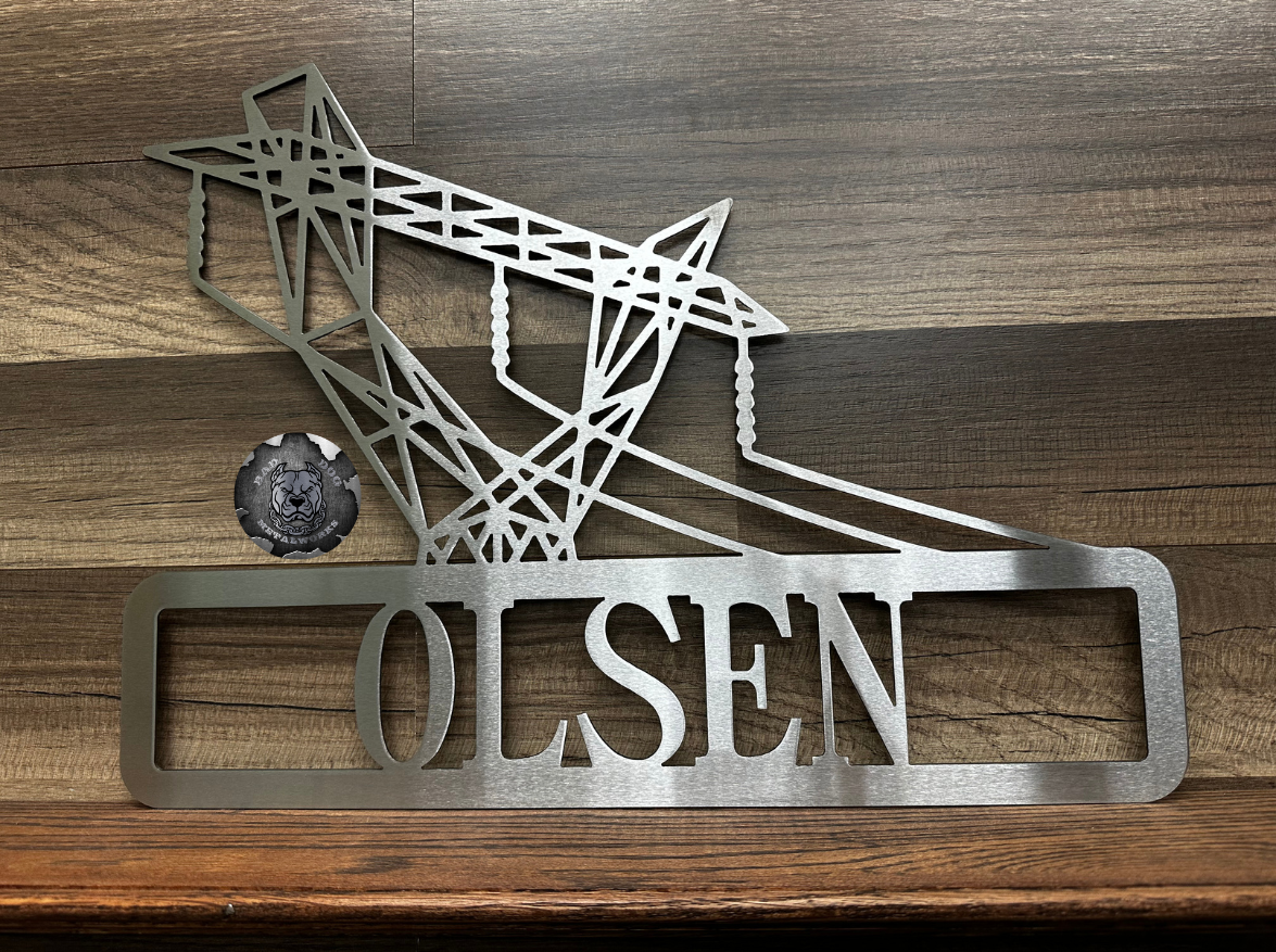Lineman Side Transmission Tower Monogram