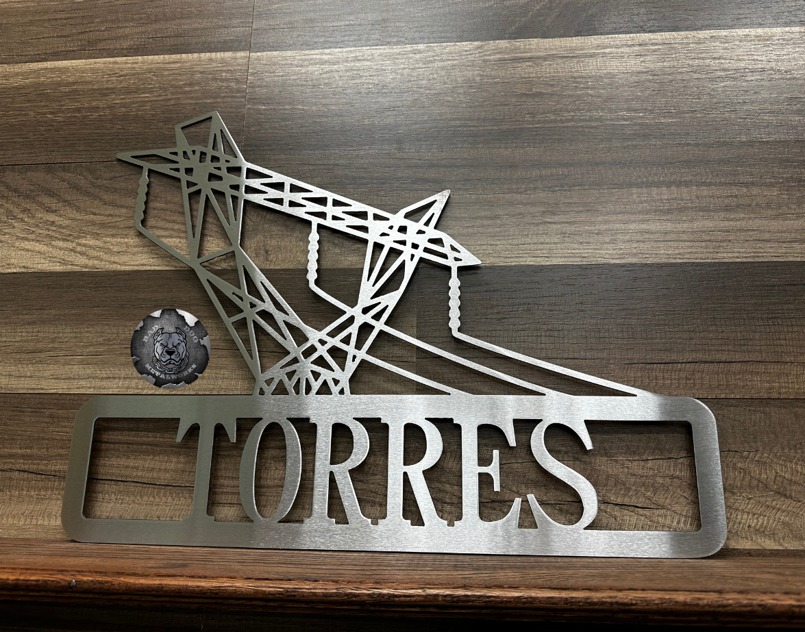 Lineman Side Transmission Tower Monogram