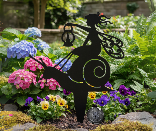 Snail Fairy Garden Stake