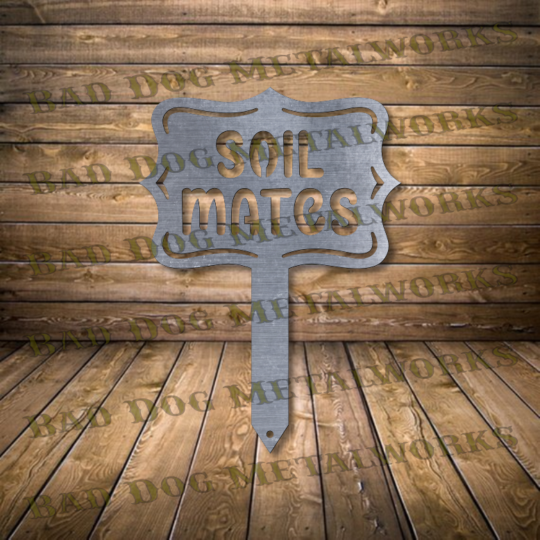 Soil Mates Garden Stake - Dxf and Svg