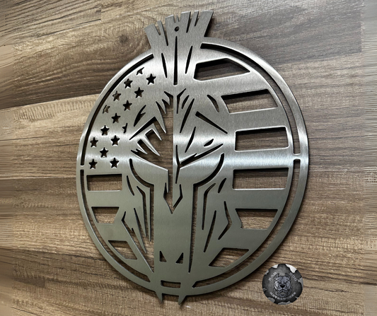 Patriotic Spartan Mask Flag