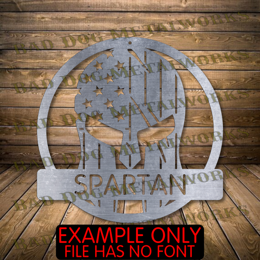 Spartan Mask Monogram - Dxf and Svg