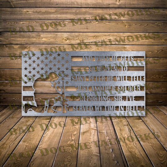 Soldier's Poem Flag - Dxf and Svg
