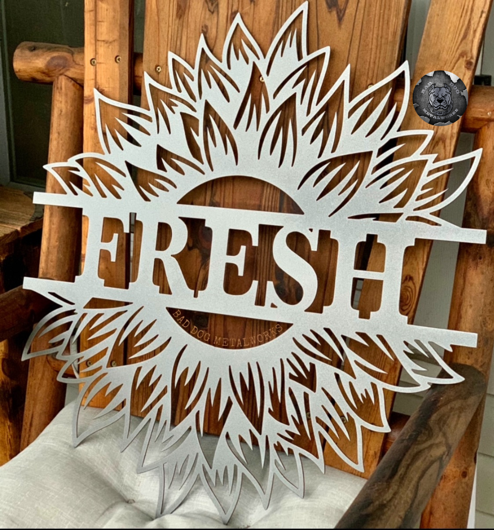Split Sunflower Monogram