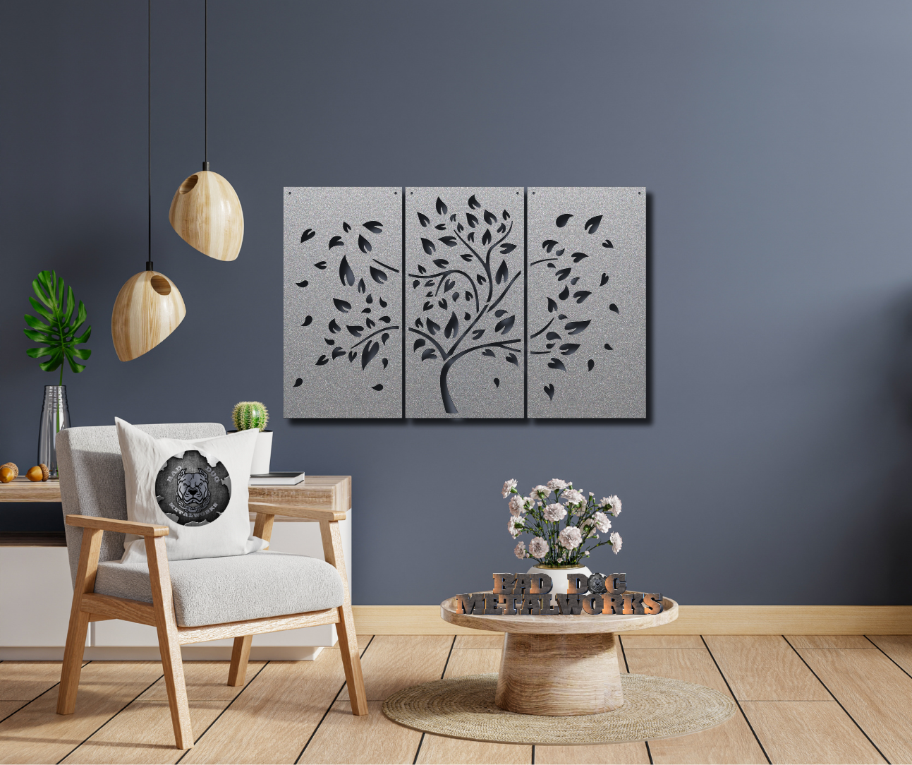 Three Tree Panel Art