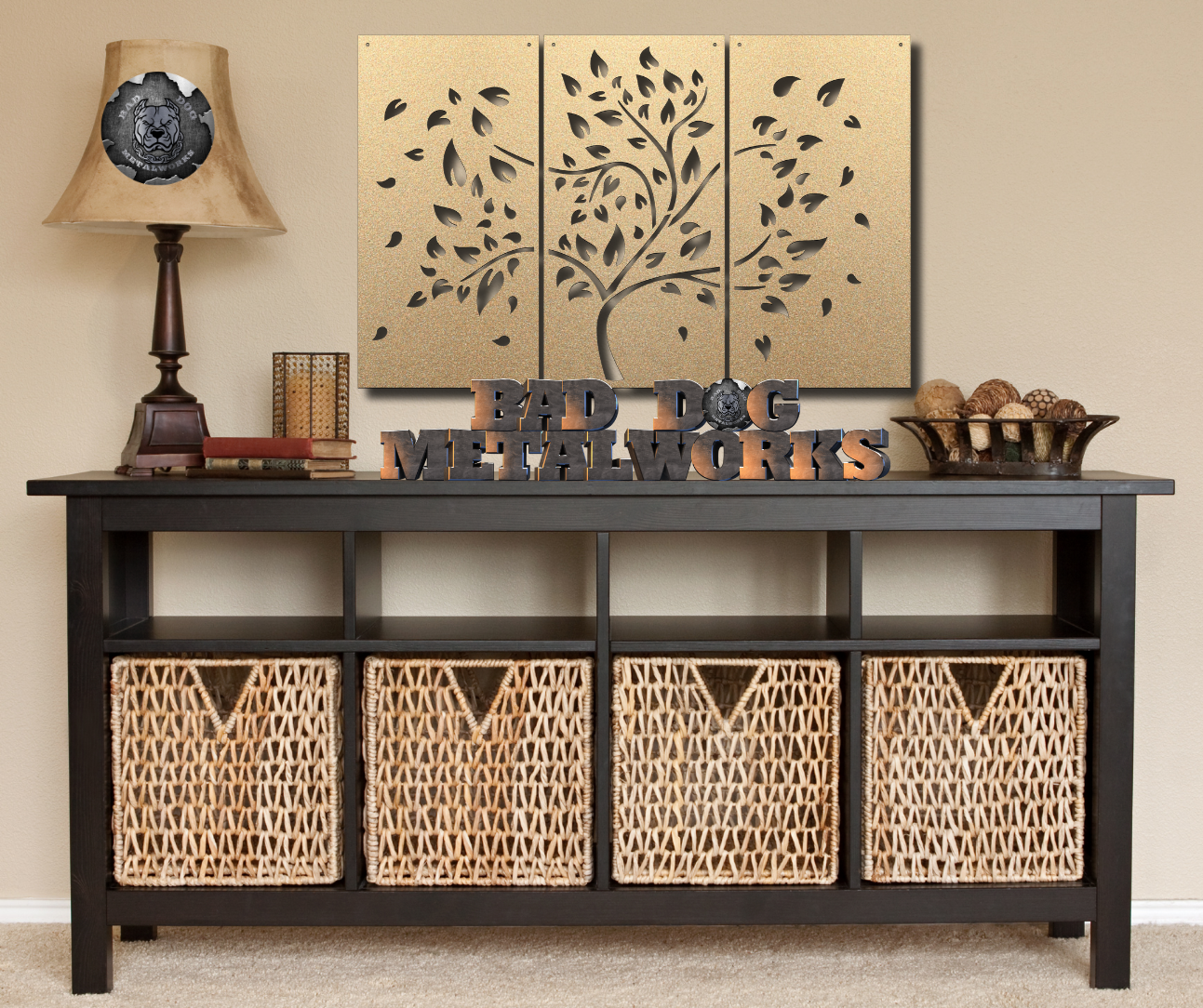 Three Tree Panel Art