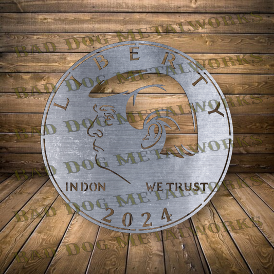 Trump 2024 Liberty Coin - Dxf and Svg