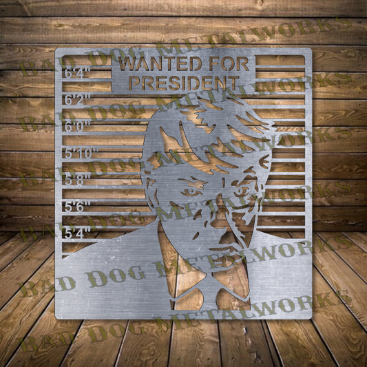 Trump Wanted for President Mugshot - Dxf and Svg