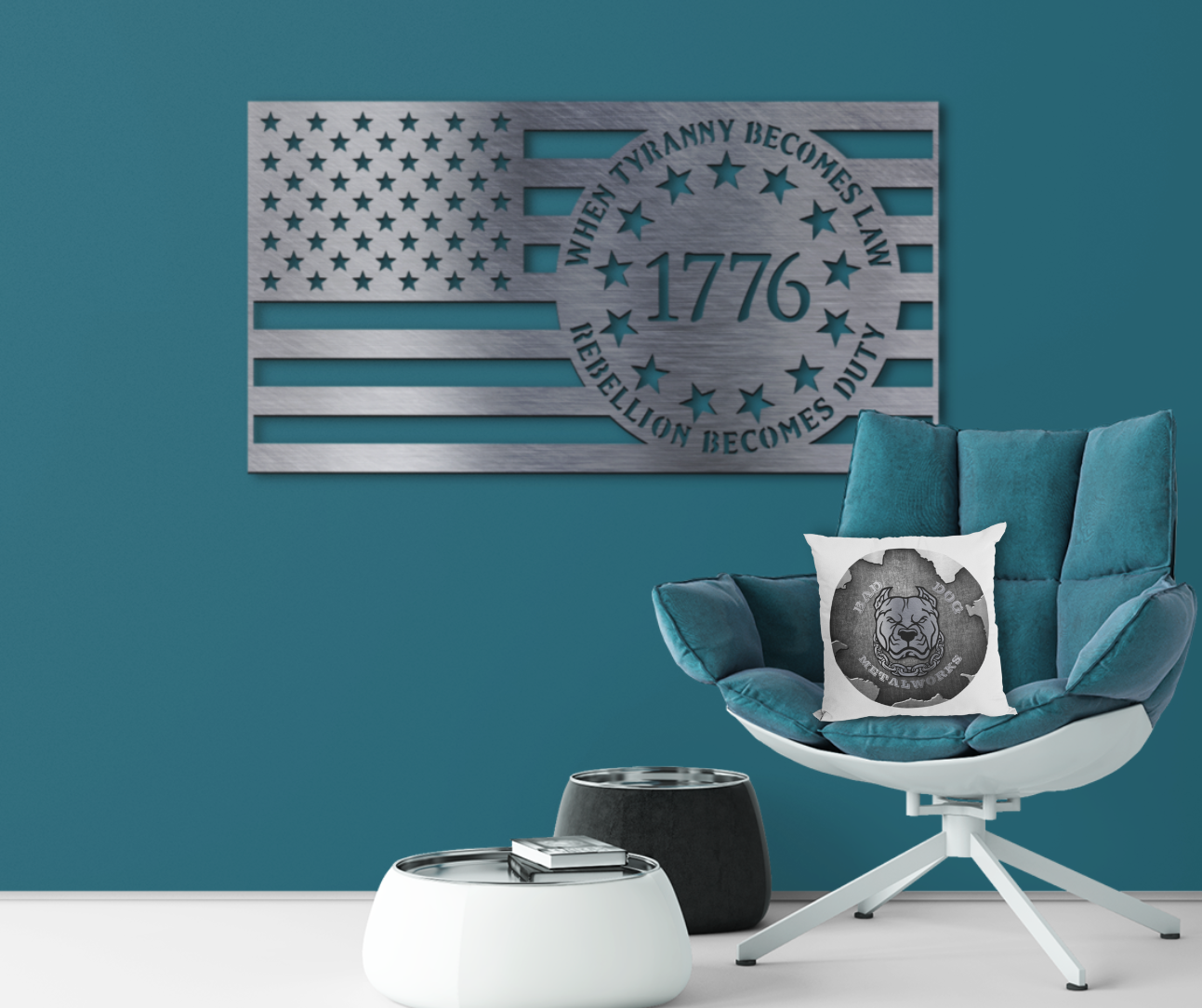 When Tyranny Becomes Law, Rebellion Becomes Duty American Flag