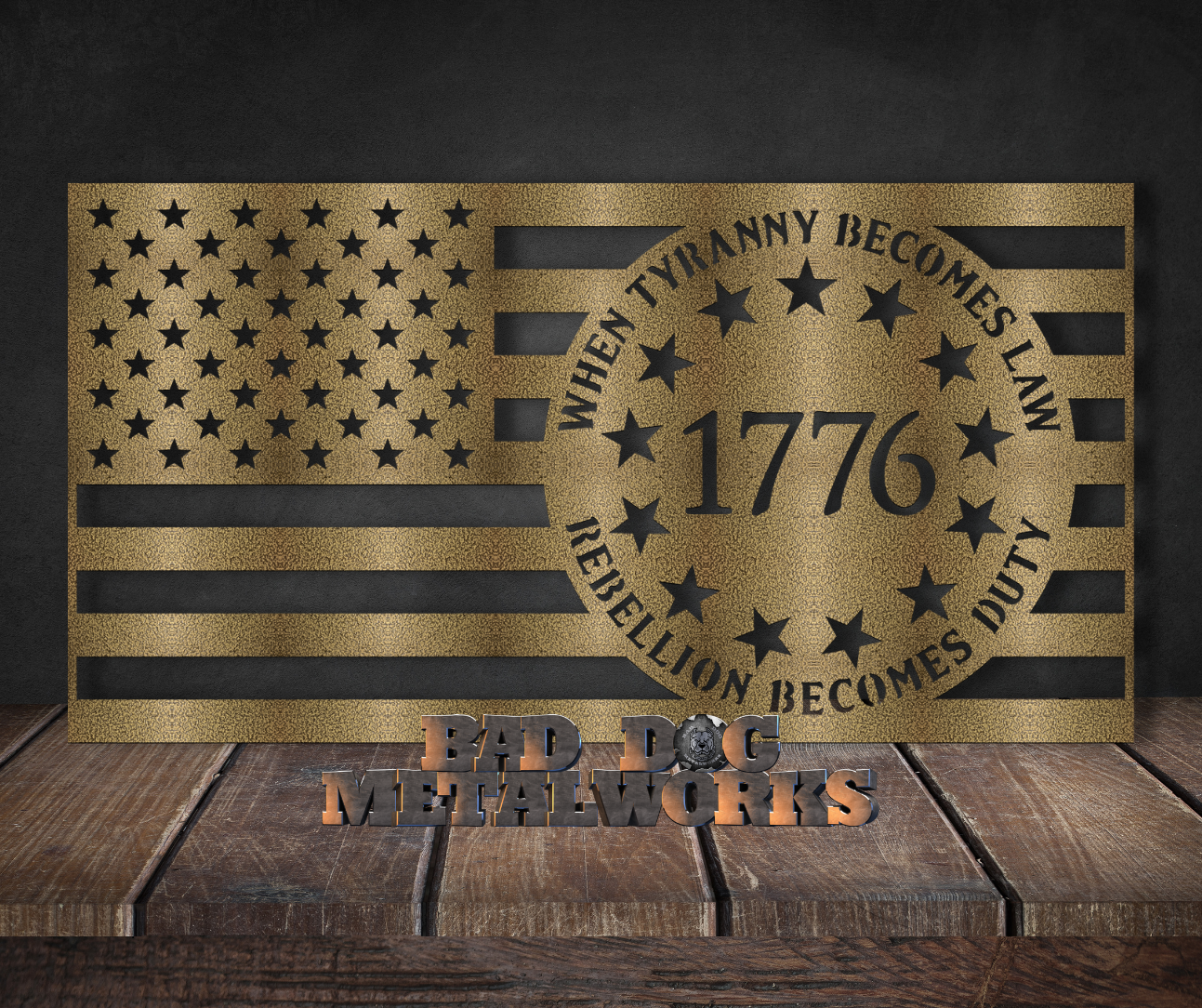 When Tyranny Becomes Law, Rebellion Becomes Duty American Flag