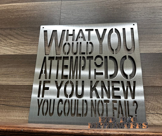 What Would You Attempt to Do If You Knew You Could Not Fail?