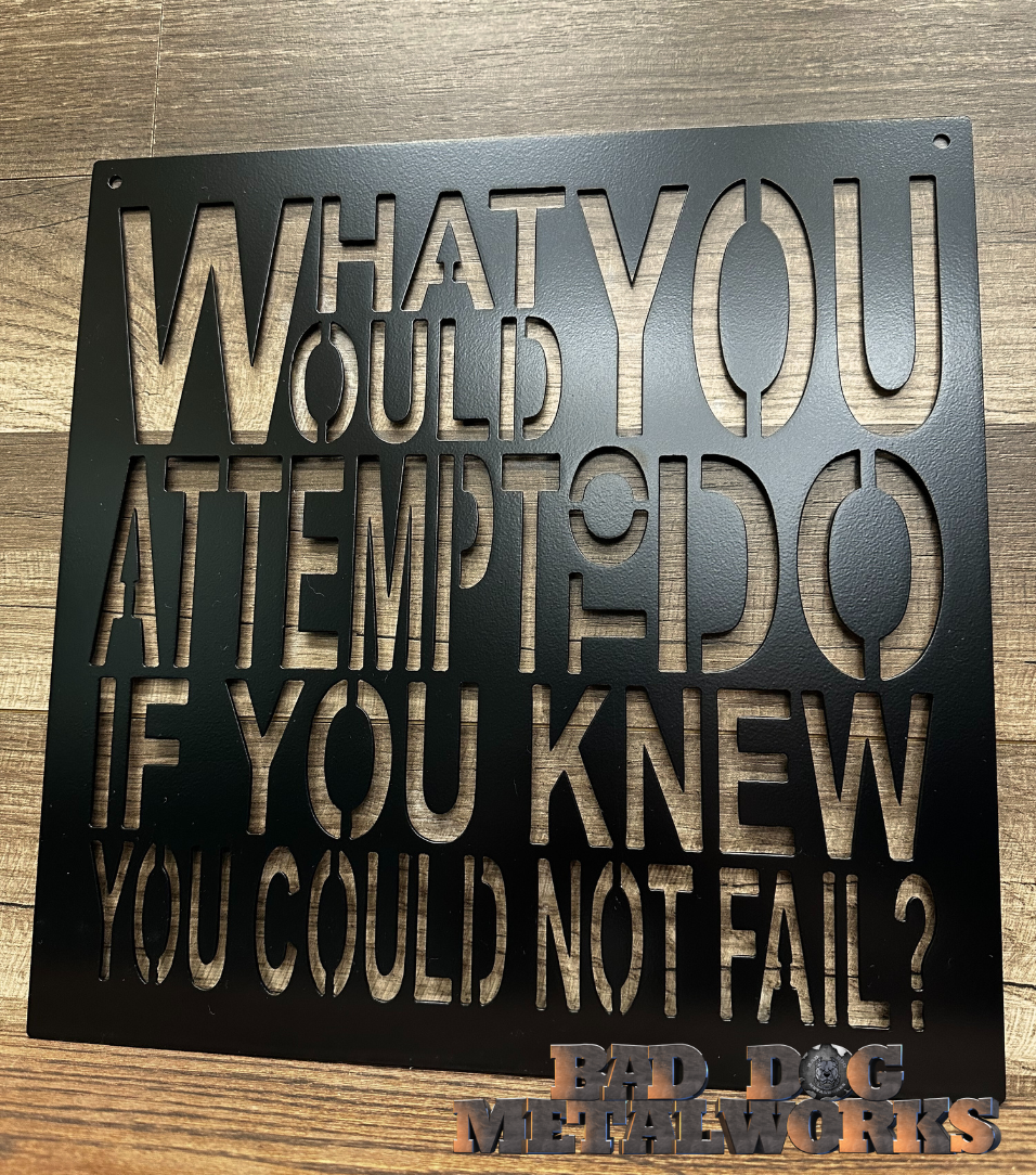 What Would You Attempt to Do If You Knew You Could Not Fail?
