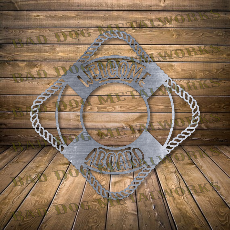 Welcome Aboard Life Preserver - Dxf and Svg