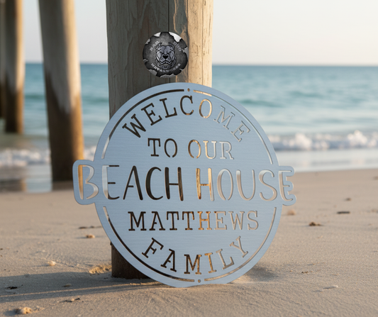 Welcome to Our Beach House Monogram