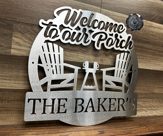 Welcome To Our Porch Monogram