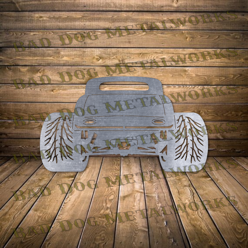 1934 Ford Coupe Rear View - Dxf and Svg