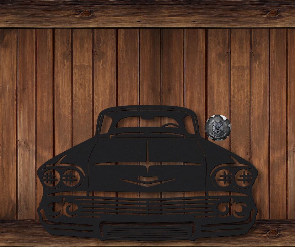 1958 Chevy Impala Front End Metal Art
