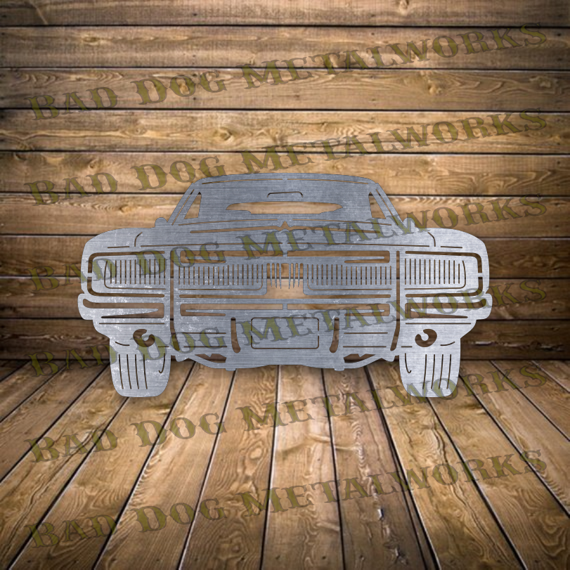 1969 Charger Front View - Dxf and Svg