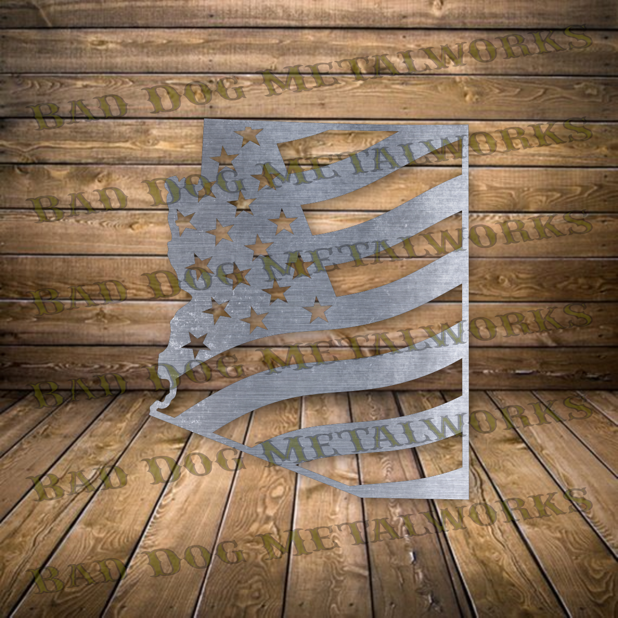 Arizona American Flag - Dxf and Svg