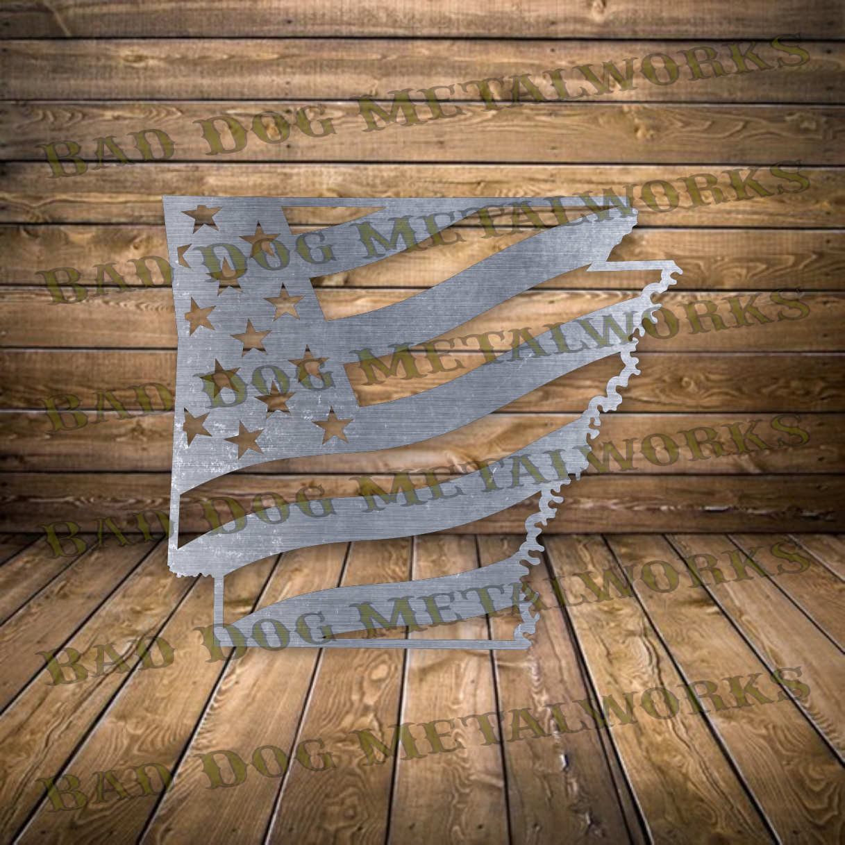 Arkansas American Flag - Dxf and Svg