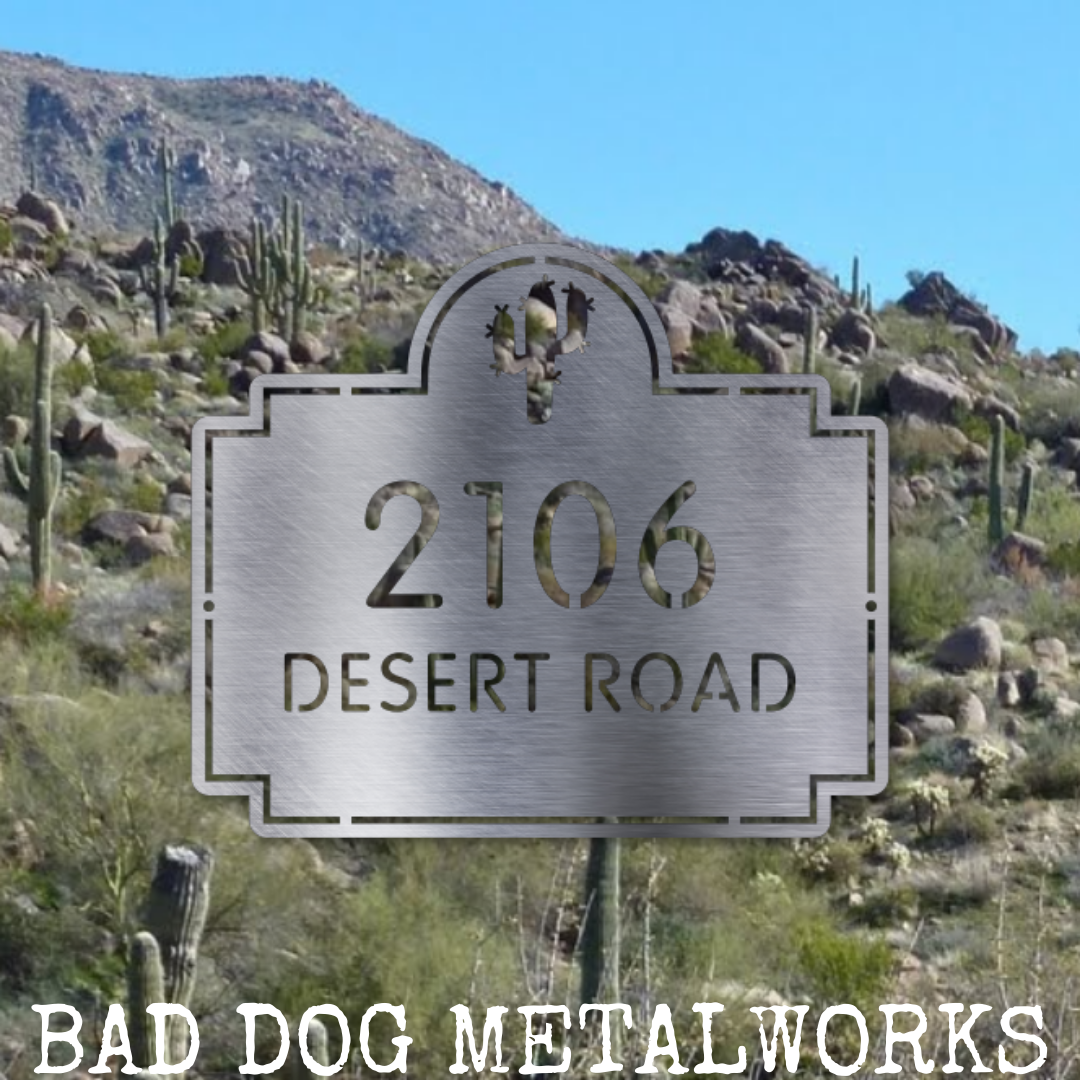 Cactus Address Plaque