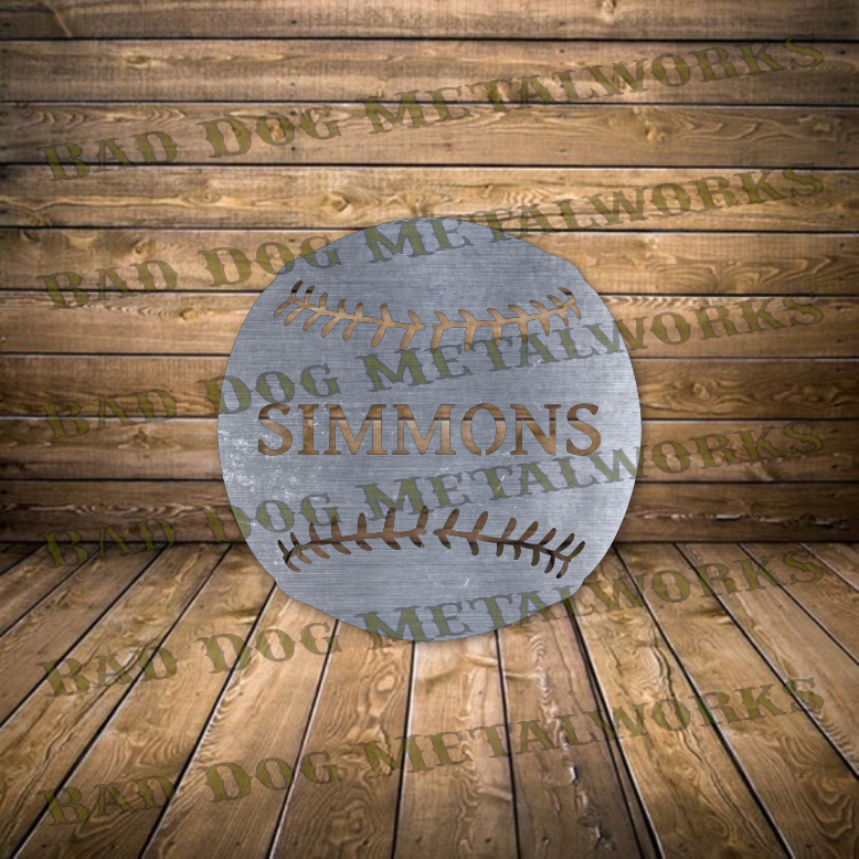 Baseball Monogram - Dxf and Svg