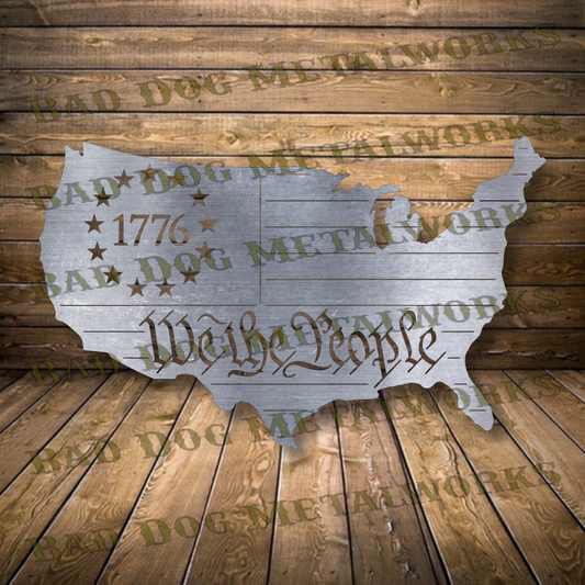 Betsy Ross Flag We the People US Outline - Dxf and Svg