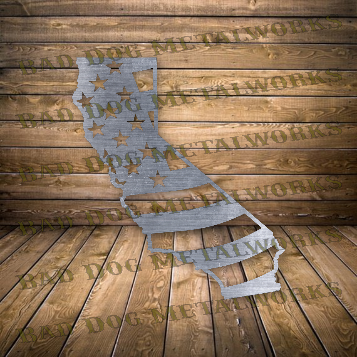 California American Flag - Dxf and Svg