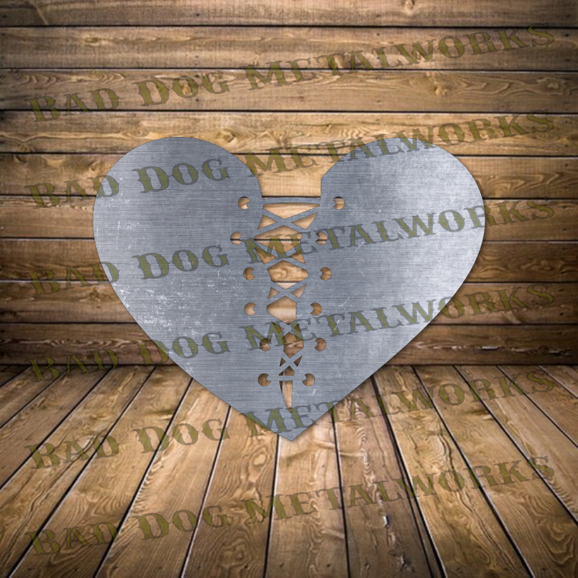 Corset Heart - Dxf and Svg