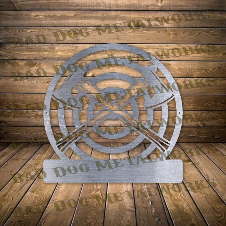 Crossed Axes Throwing Monogram - Dxf and Svg