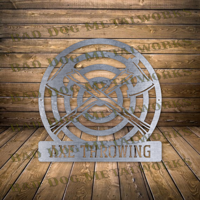 Crossed Axes Throwing Monogram - Dxf and Svg