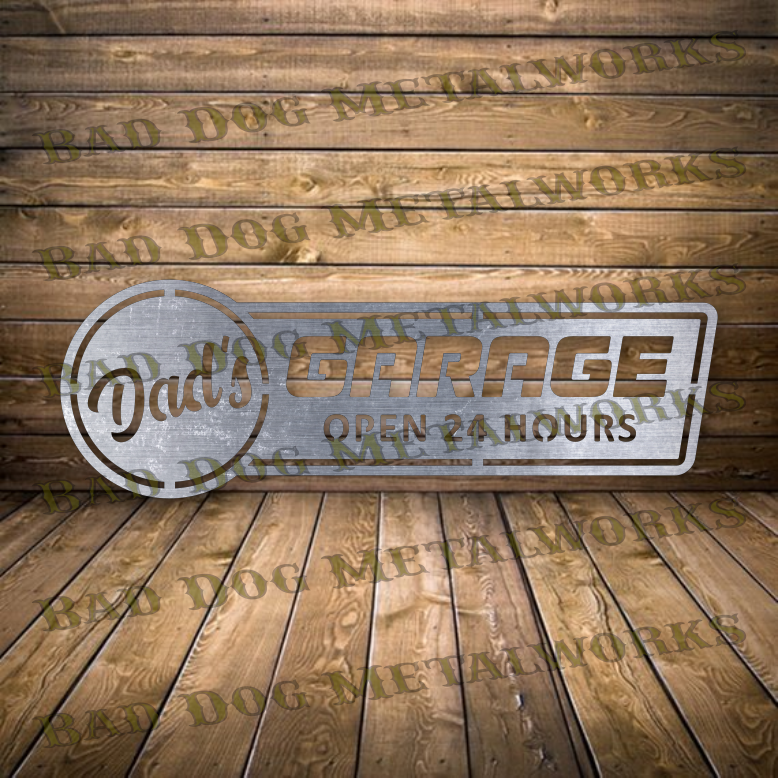 Dad's Garage Open 24 Hours - Dxf and Svg
