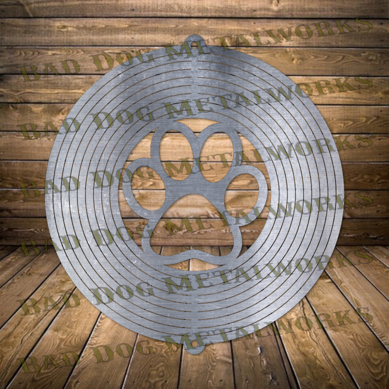 Dog Paw Wind Spinner - Svg and Dxf
