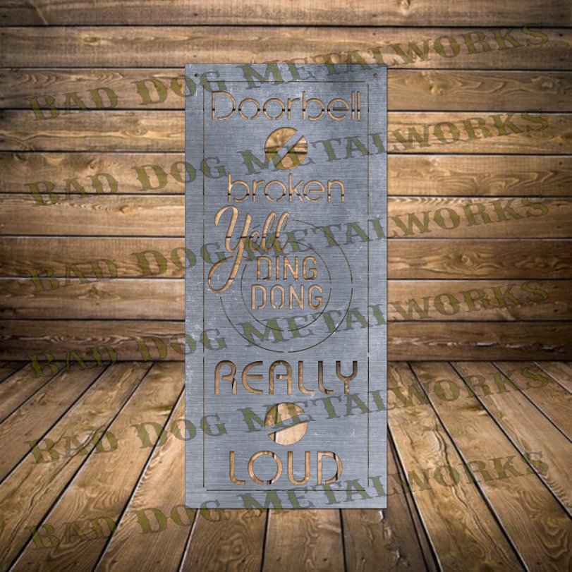 Doorbell Broken Yell Ding Dong Really Loud - Dxf and Svg