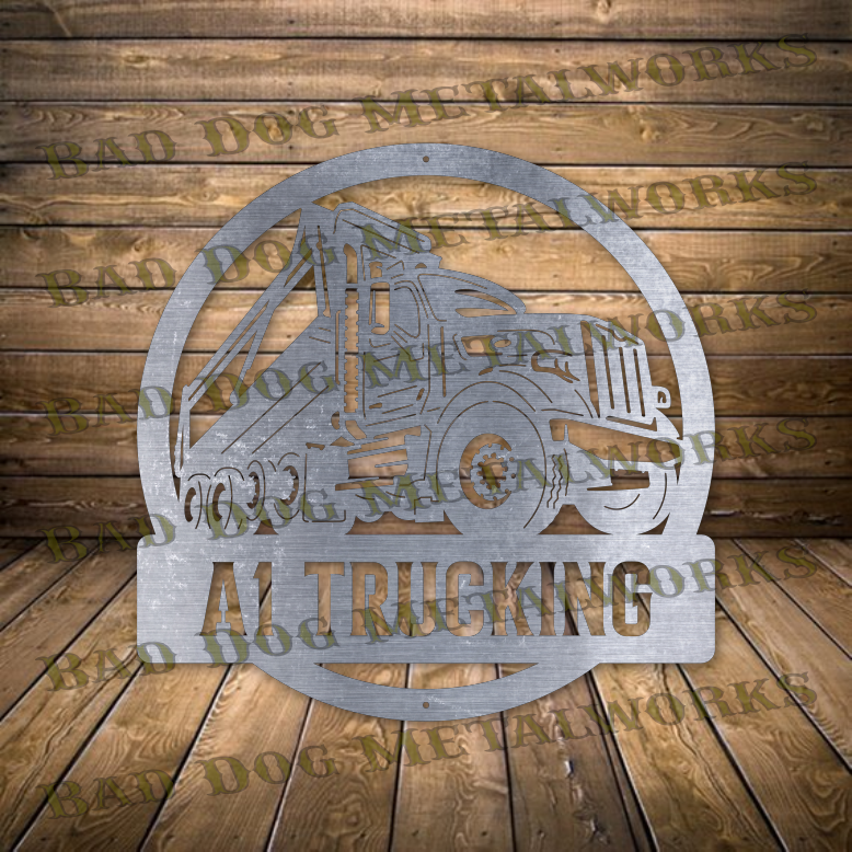 Dump Truck Monogram - Dxf and Svg