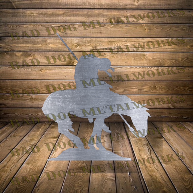 End of the Trail Indian Silhouette - Dxf and Svg