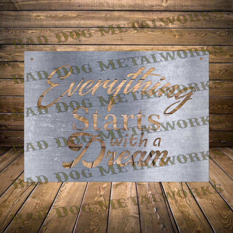 Everything Starts With A Dream - Dxf and Svg