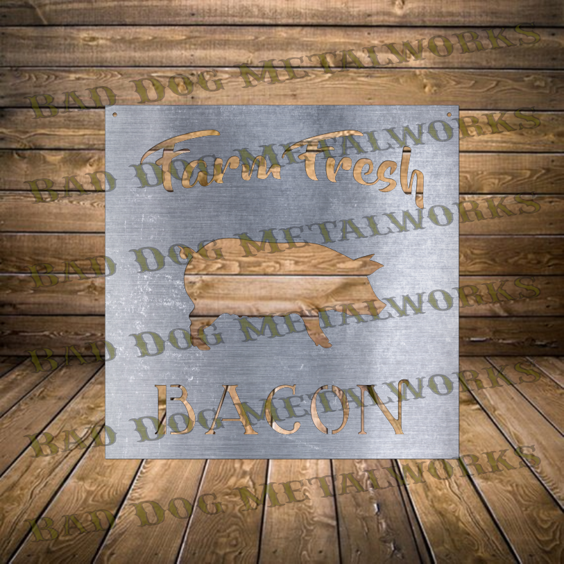 Farm Fresh Bacon - Dxf and Svg