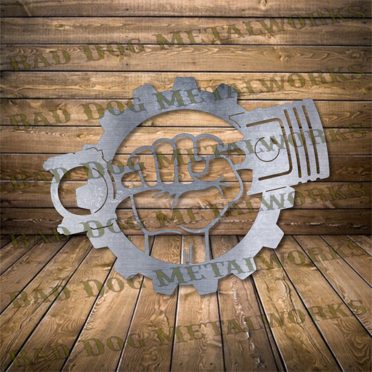 Fist and Piston - Dxf and Svg