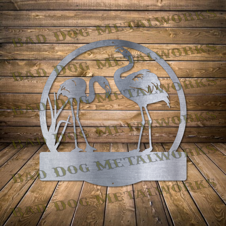 Flamingo Monogram - Dxf and Svg