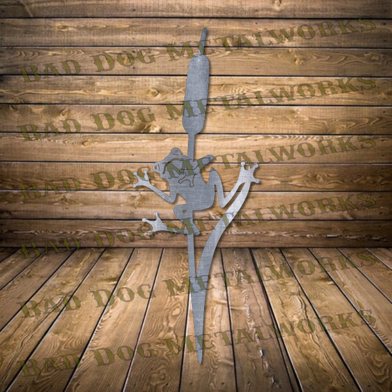 Frog and Cattail - Dxf and Svg