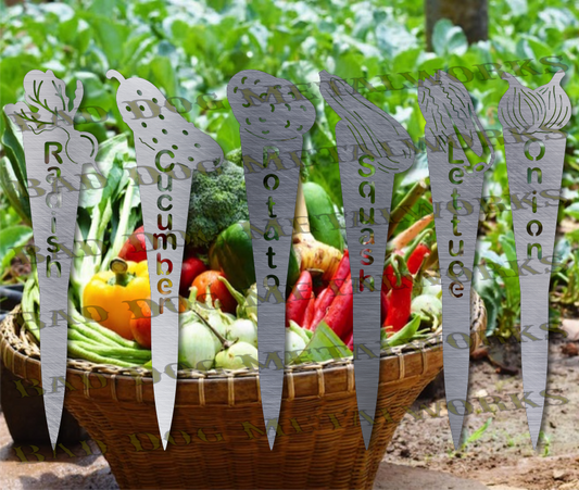 Vegetable Garden Stakes (Set 1) - Dxf and Svg