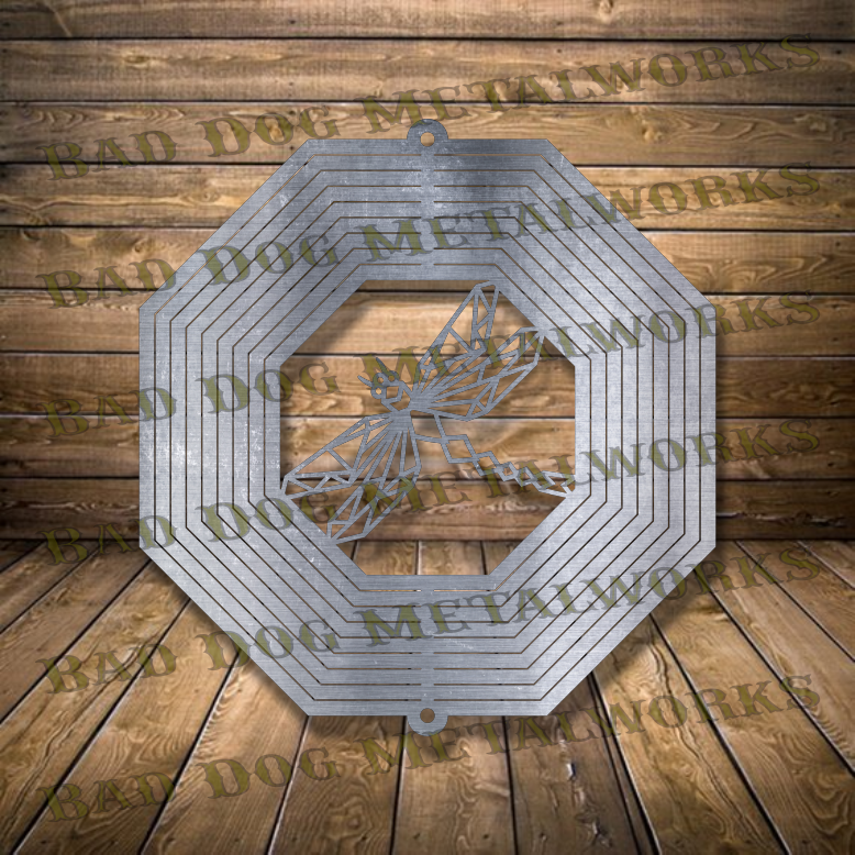 Geometric Dragonfly Wind Spinner - Svg and Dxf