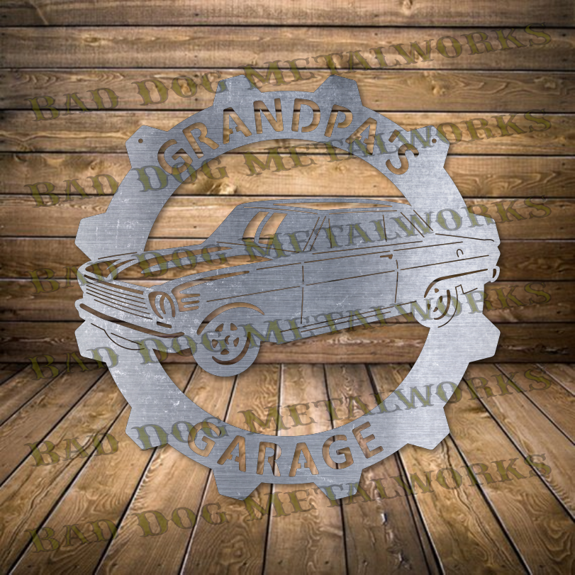 Chevy Nova Grandpa's Garage Monogram - Dxf and Svg